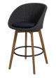 Peacock Woven Teak Barstool