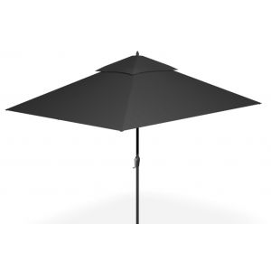 8' x 10' Monterey Auto Tilt Market Umbrella Charcoal Grey 