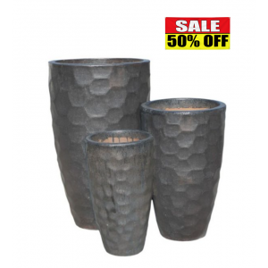 Vietnamese Matte Bronze Planter Set of 3