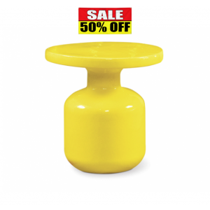 Ceramic Bottle Accent Table Yellow