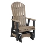 63comfo backsingle back gliderweatherwoodblack outdoor furniture