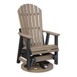 64comfo back swivel gliderweatherwoodblack poly outdoor furniture