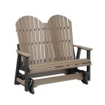 66comfo backdouble gliderweatherwoodblack outdoor furniture