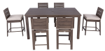 Sedona 7 peice counter patio table bar set