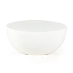basil 36 round outdoor coffee tablematte white outdoor furniture
