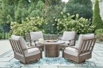 canyon ranch 5 pc firepit chat set envionmental outdoor furniture