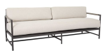 Sunset West Pietra three-seat sofa in Charcoal with Echo Ash cushions