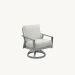 Castelle Trento cushion swivel rocker in Matte Black with Idol Cloud cushion