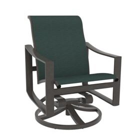 Kenzo Sling High Back Swivel Rocker - All American Outdoor Living