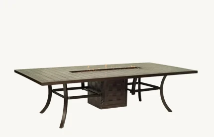 Classical 54" X 108" Rectangular Dining Table With Firepit - All American Outdoor Living