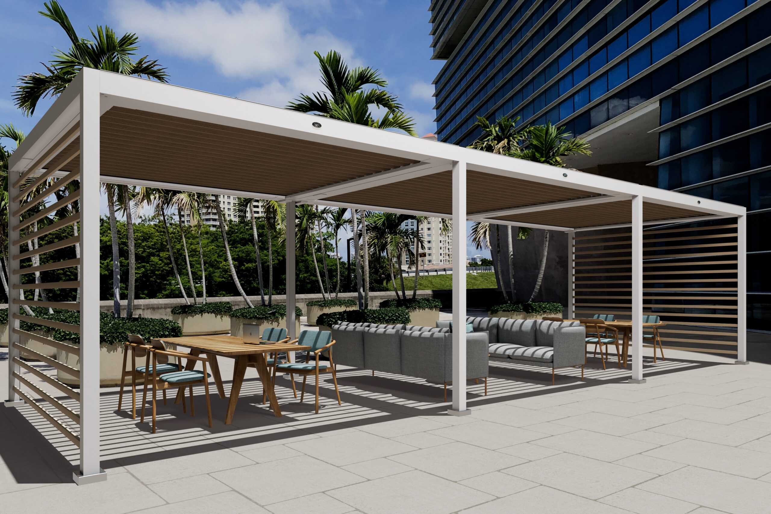 Ocean Master M1 Plus Solanox Education In situ Render outdoor furniture