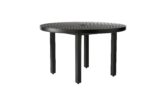 48-inch round slatted aluminum dining table
