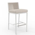 Sabbia Counterstool in white with Echo Ash cushion