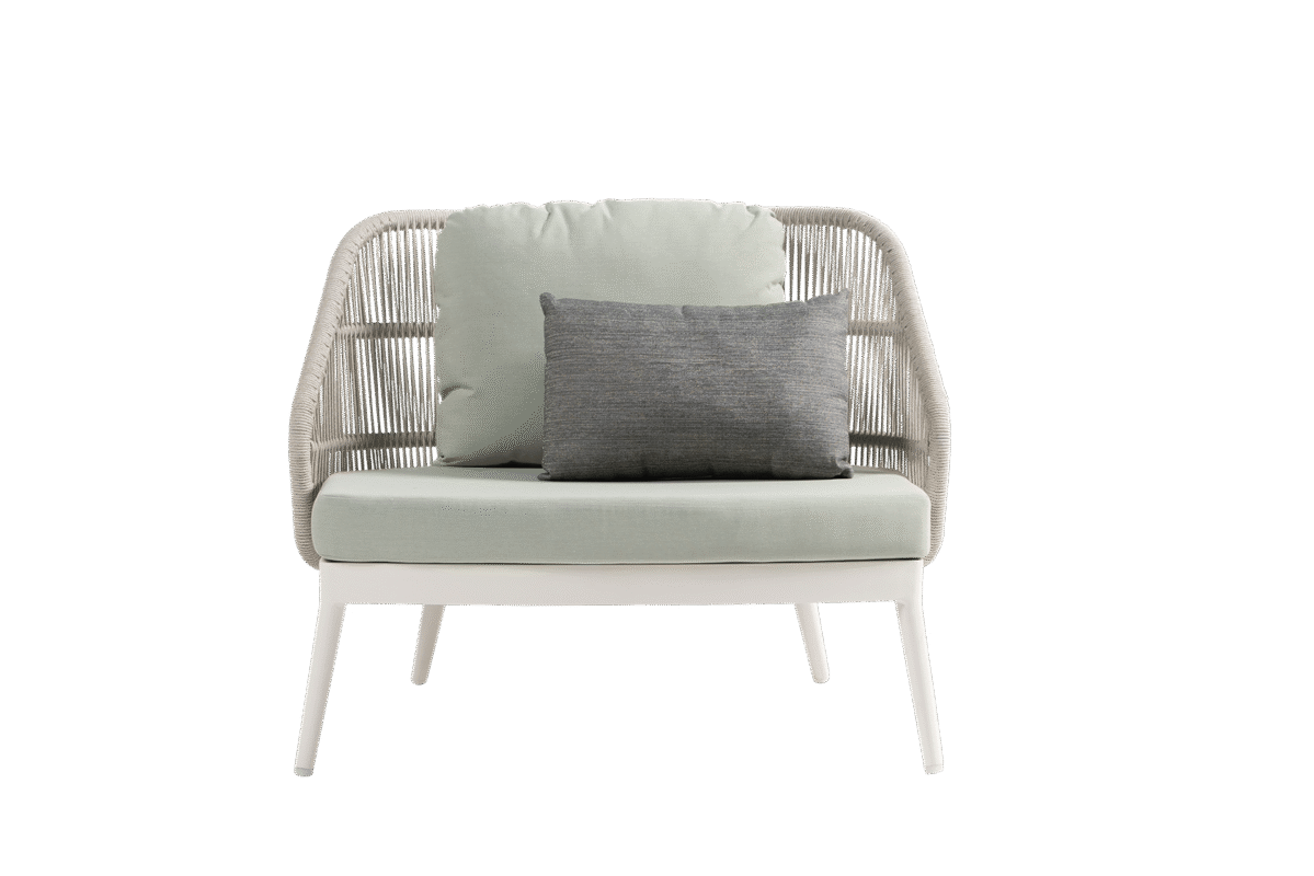 Ratana Las Colinas Matte White lounge chair detail