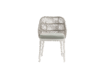 Ratana Las Colinas Matte White woven dining chair detail