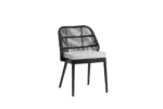 Ratana Las Colinas Charcoal dining chair with Tabloid Cloud cushion