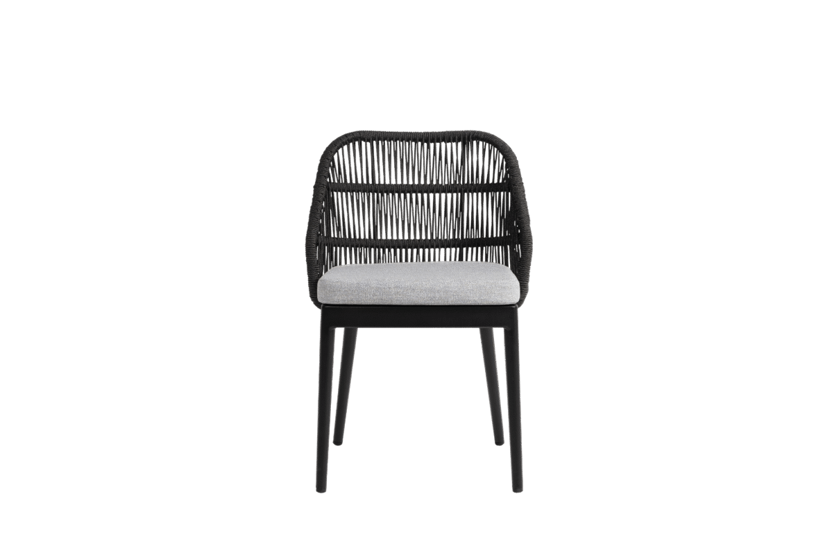 Ratana Las Colinas Charcoal woven dining chair detail
