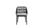 Ratana Las Colinas Charcoal woven dining chair detail