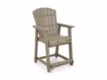Horizon counterstool with Adirondack-style back
