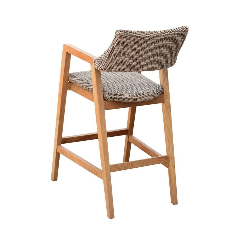 Kingsley Bate Spencer SP19 bar chair, woven wicker back detail